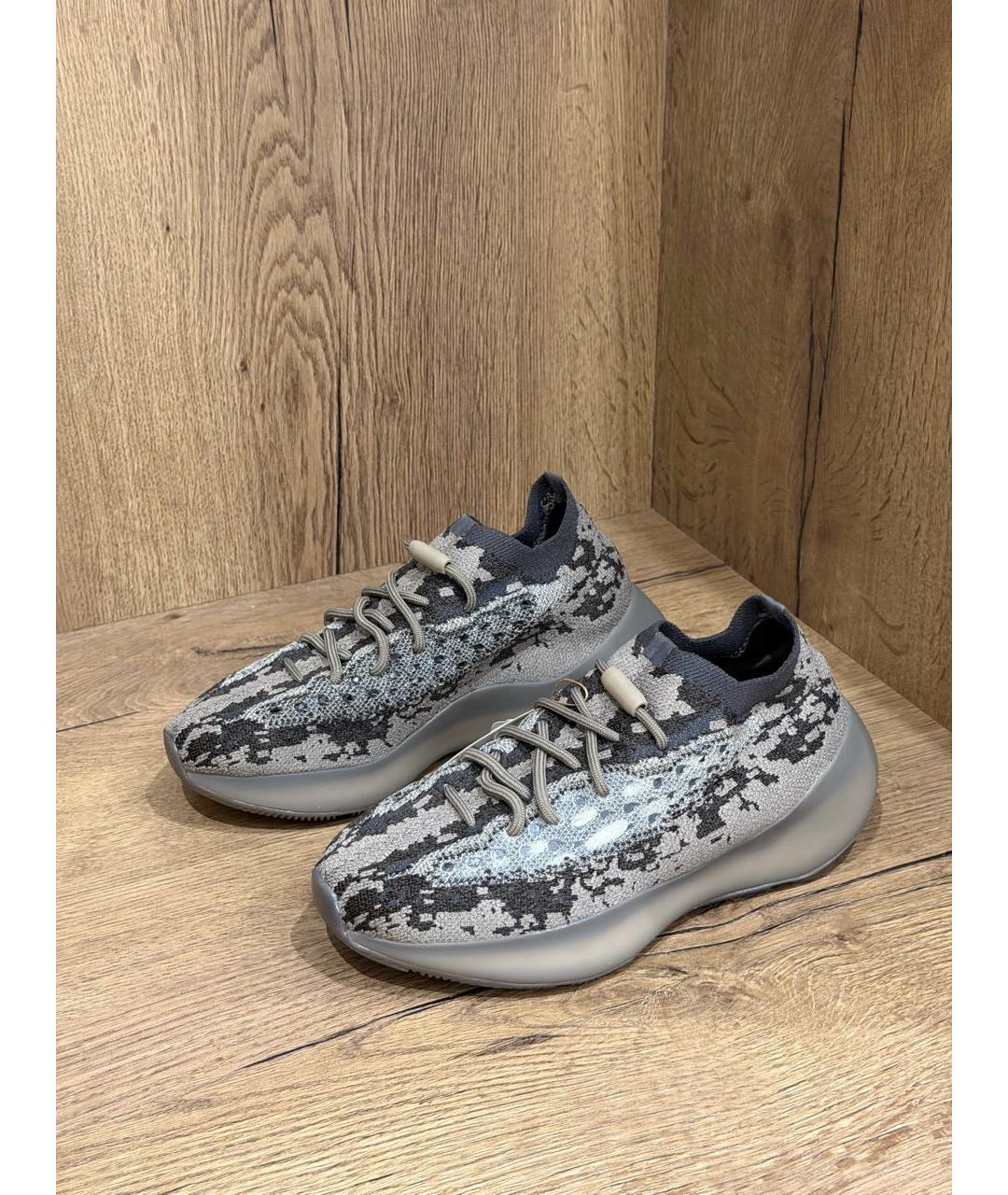 YEEZY Серые текстильные кроссовки, фото 5