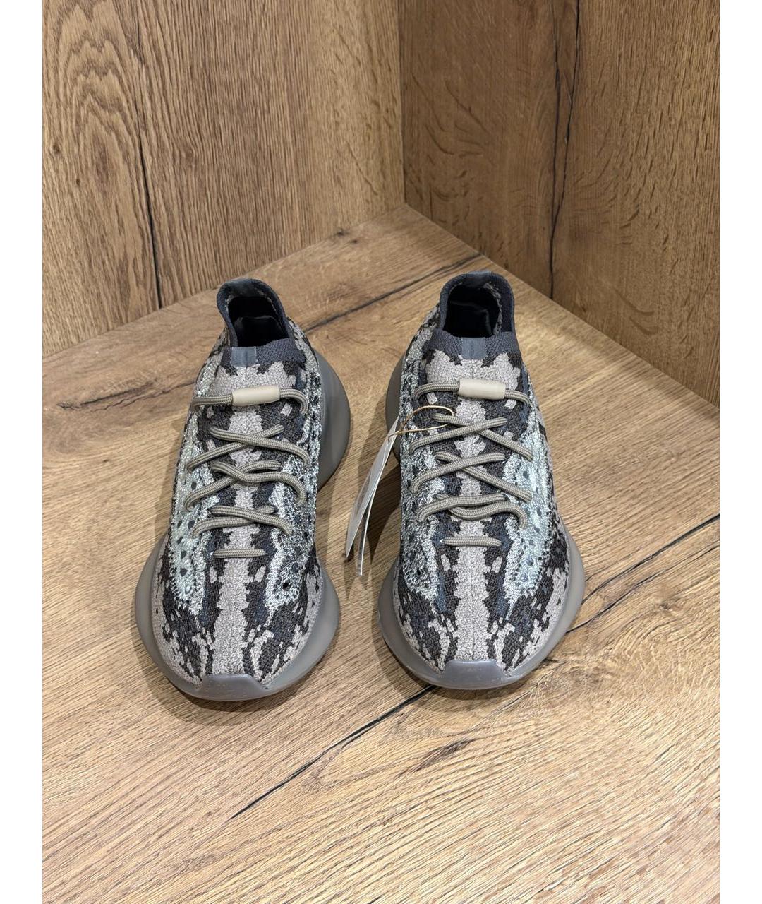 YEEZY Серые текстильные кроссовки, фото 6