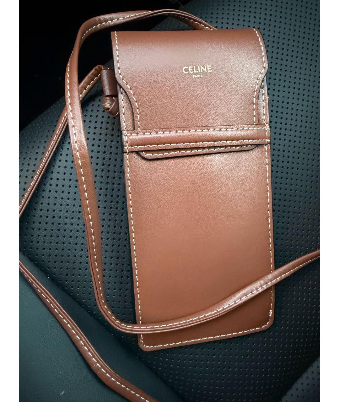 CELINE Коричневые металлические солнцезащитные очки, фото 4