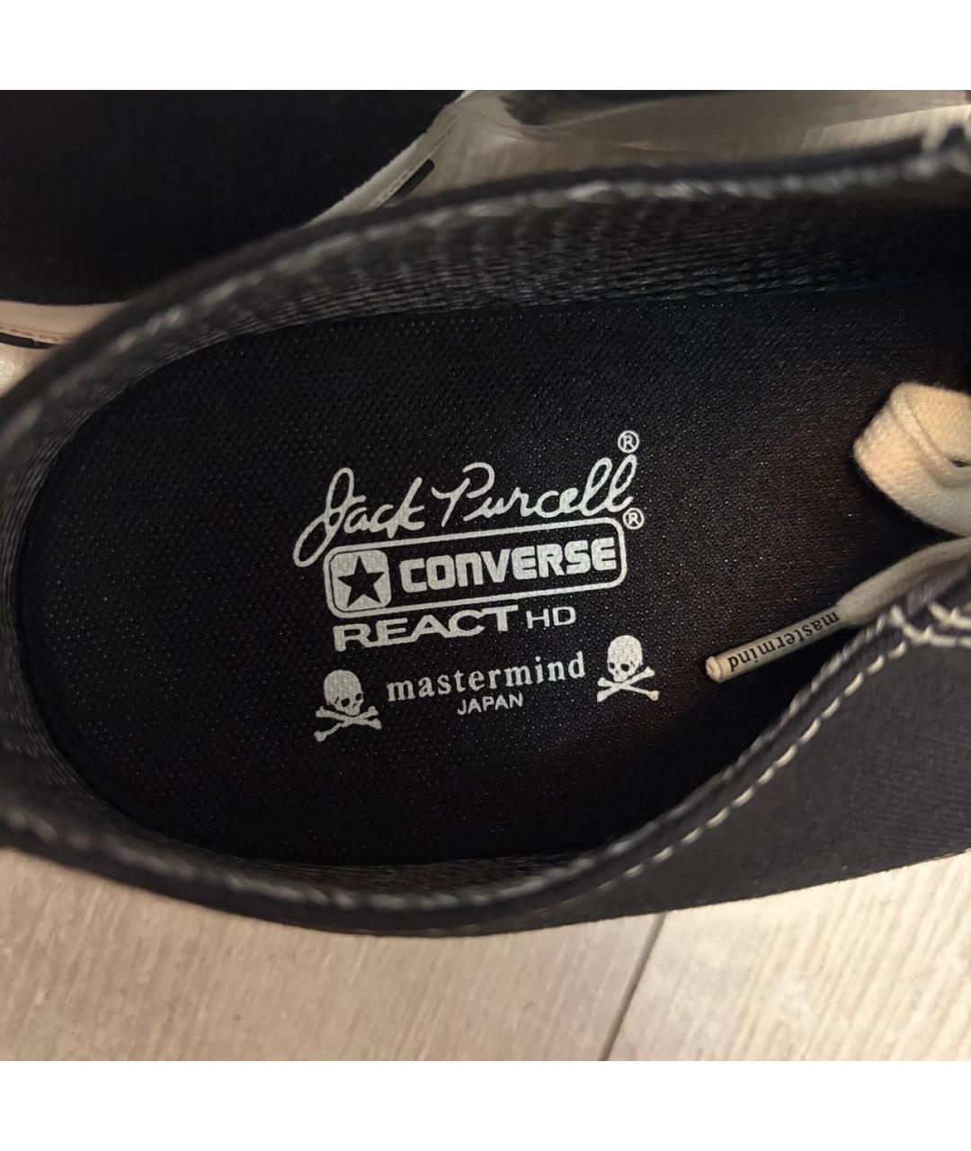 CONVERSE Черные текстильные низкие кроссовки / кеды, фото 6