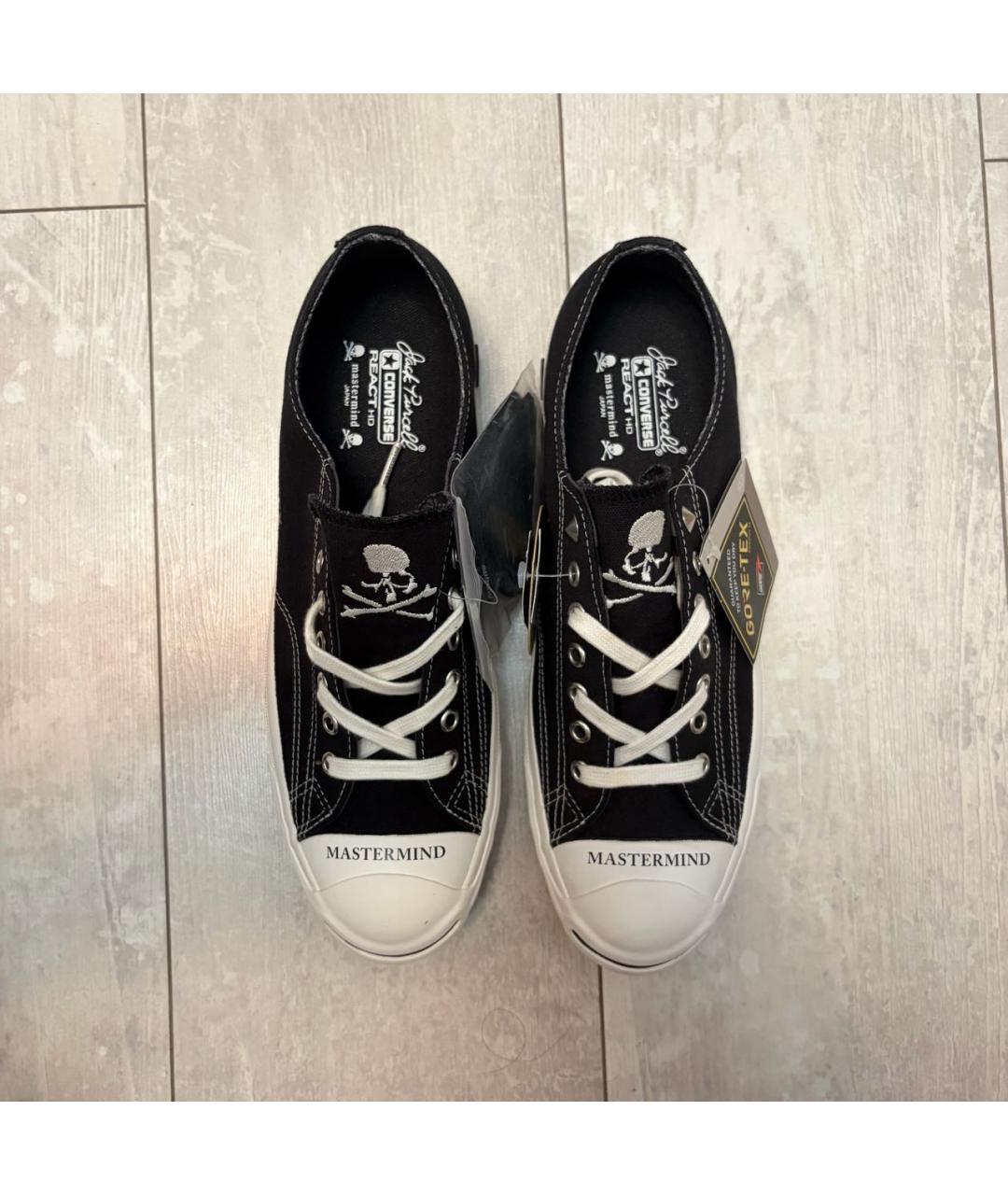 CONVERSE Черные текстильные низкие кроссовки / кеды, фото 3