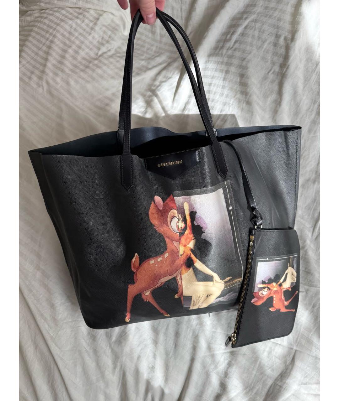 GIVENCHY Черная сумка тоут из канвы, фото 9