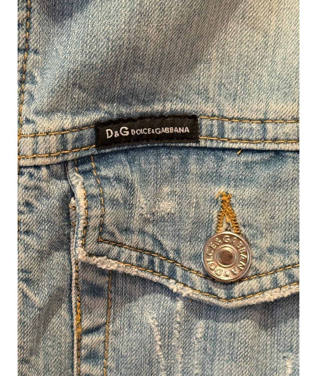 DOLCE&GABBANA Голубая деним куртка, фото 5