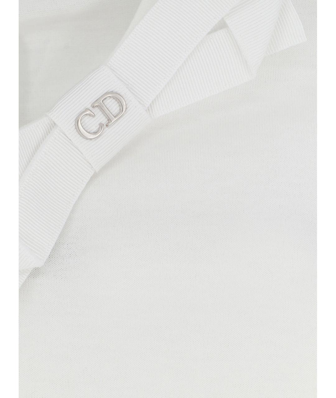 CHRISTIAN DIOR Белая хлопковая футболка, фото 3