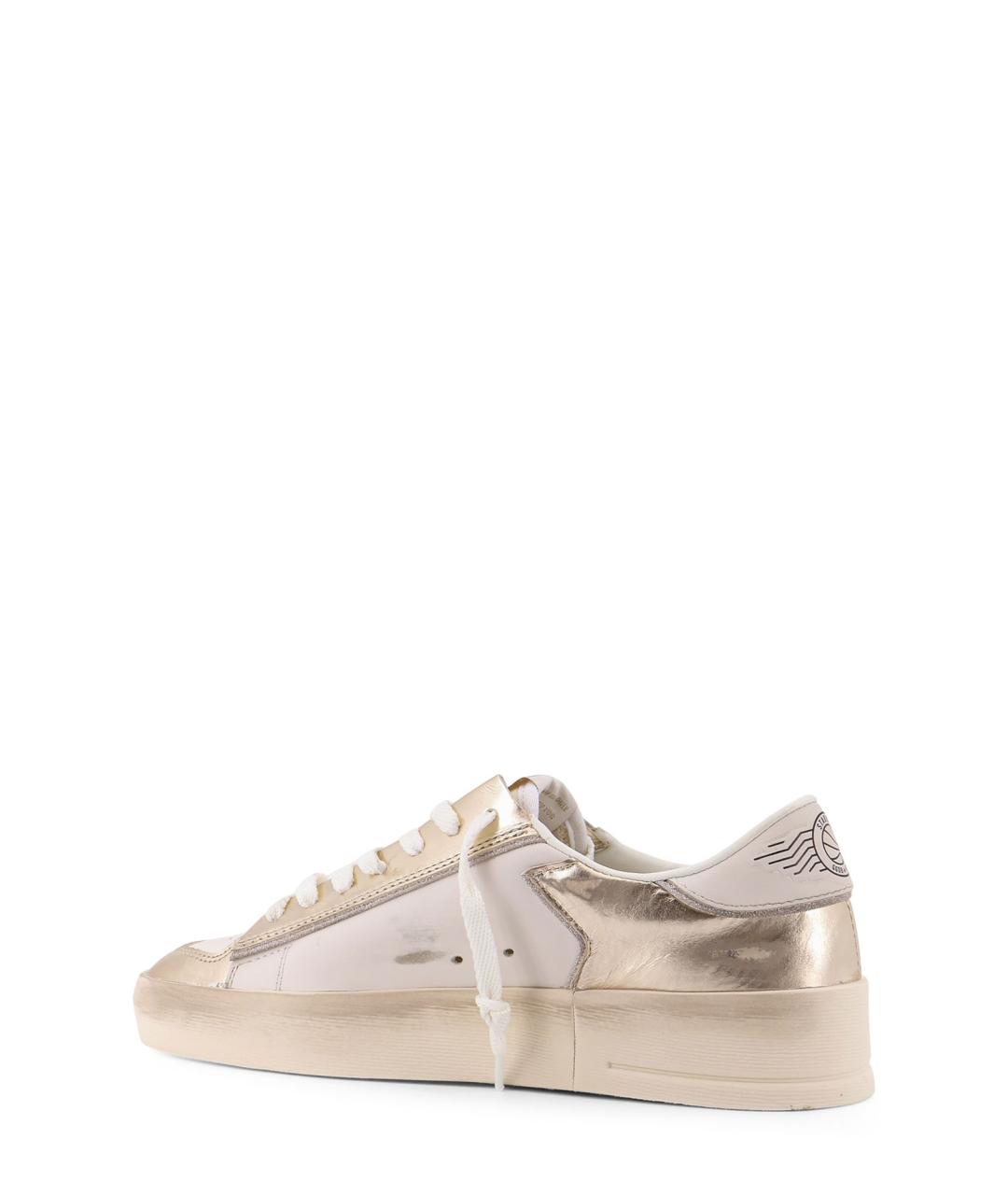 GOLDEN GOOSE Бежевые кожаные кеды, фото 3