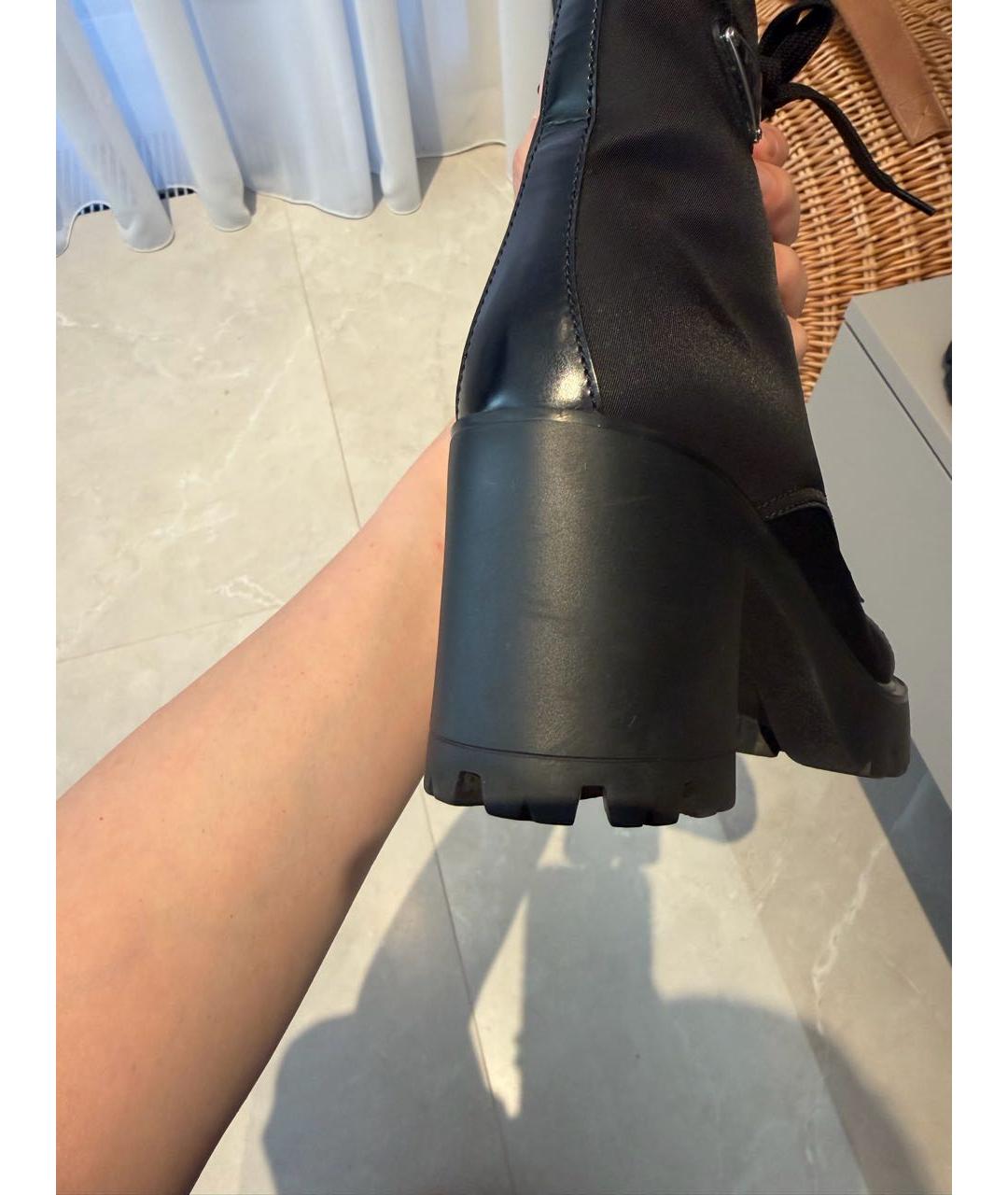 PRADA Черные текстильные ботильоны, фото 5