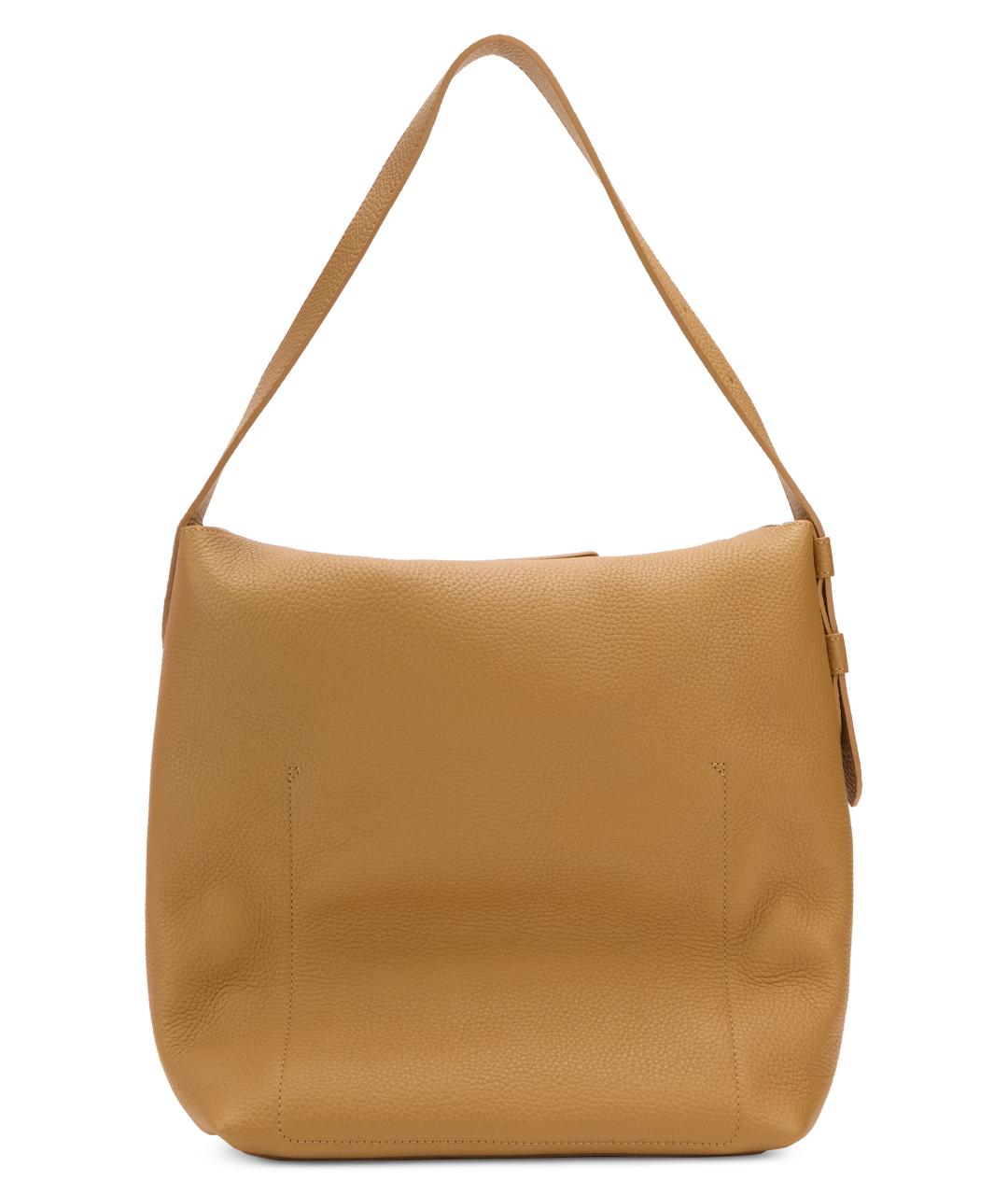 LONGCHAMP Бежевая кожаная сумка через плечо, фото 4