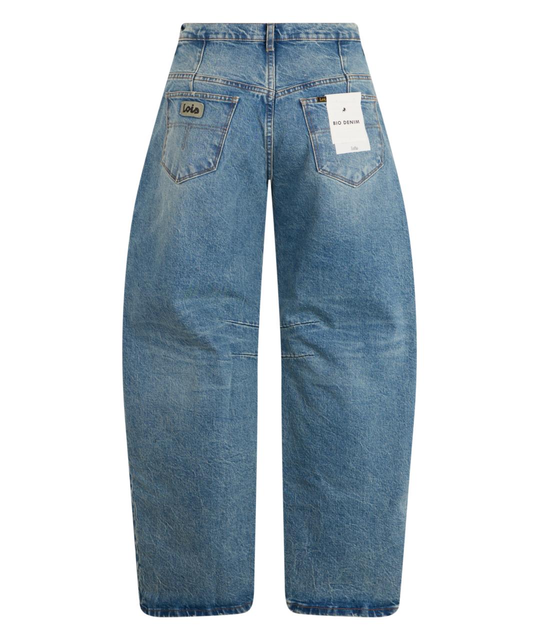 LOIS JEANS Синие хлопковые джинсы клеш, фото 2