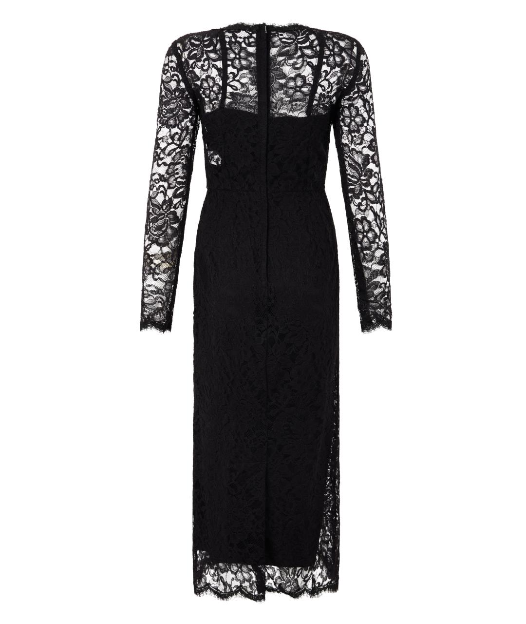 DOLCE&GABBANA Черное полиамидовое вечернее платье, фото 2