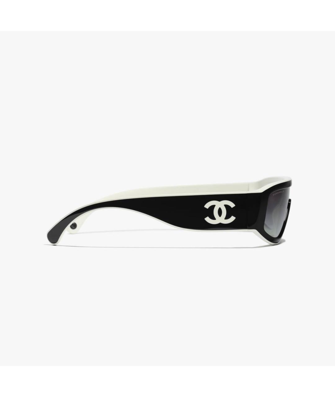 CHANEL Черные пластиковые солнцезащитные очки, фото 3