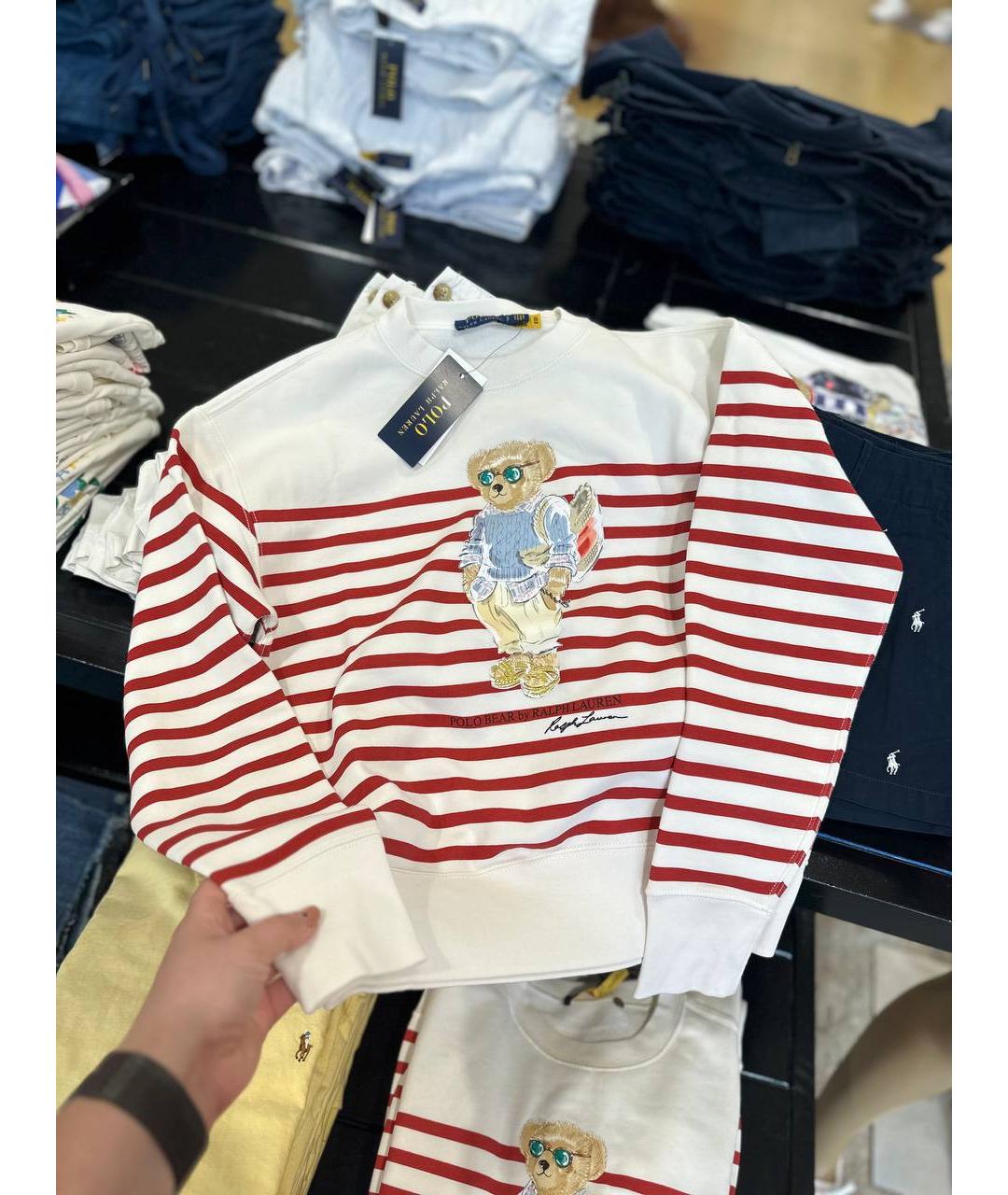 POLO RALPH LAUREN Белый хлопковый джемпер / свитер, фото 3