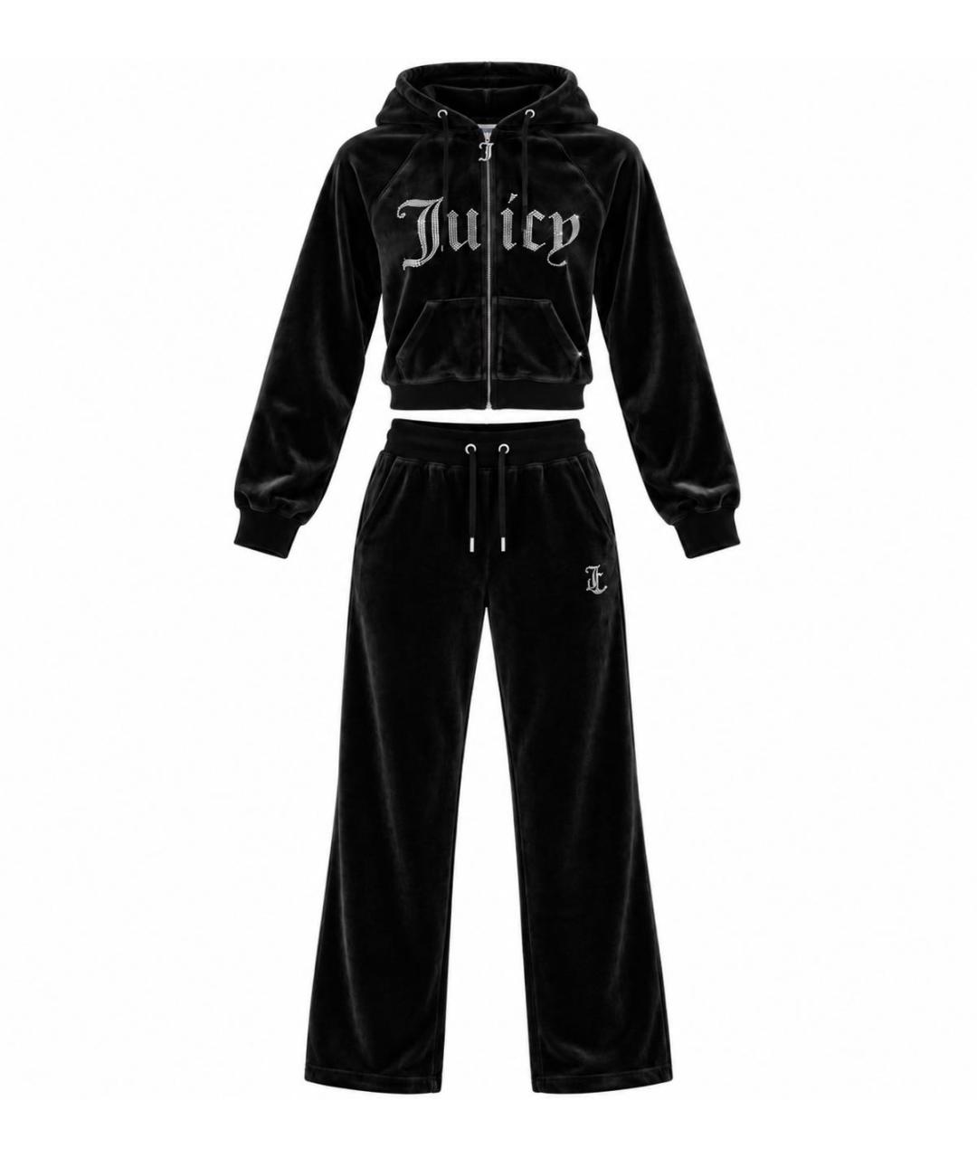 JUICY COUTURE Черный велюровый спортивные костюмы, фото 1