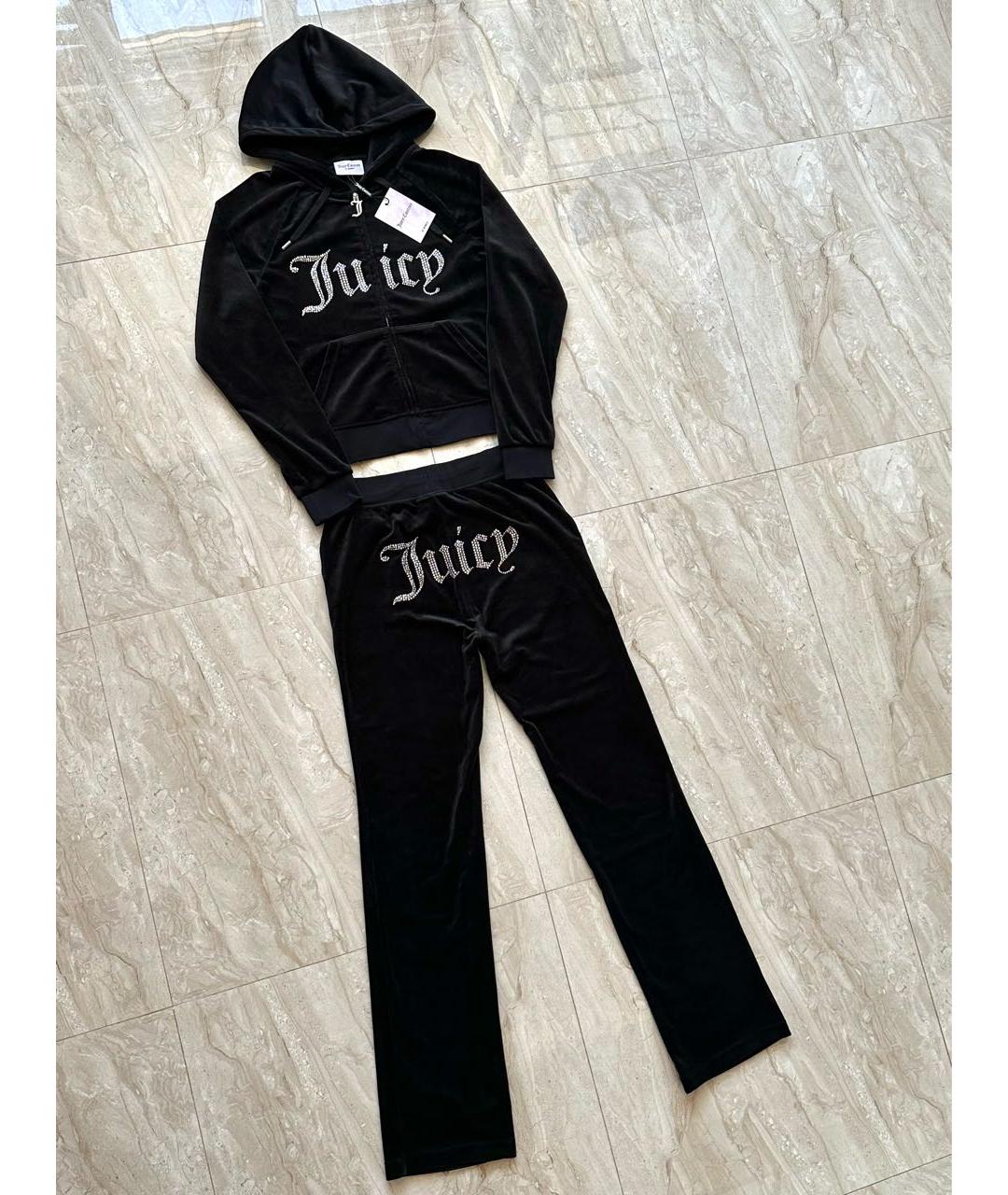JUICY COUTURE Черный велюровый спортивные костюмы, фото 2