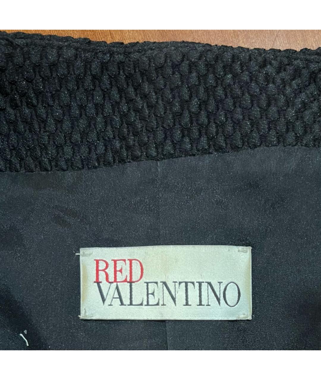 RED VALENTINO Черный полиэстеровый жакет/пиджак, фото 3