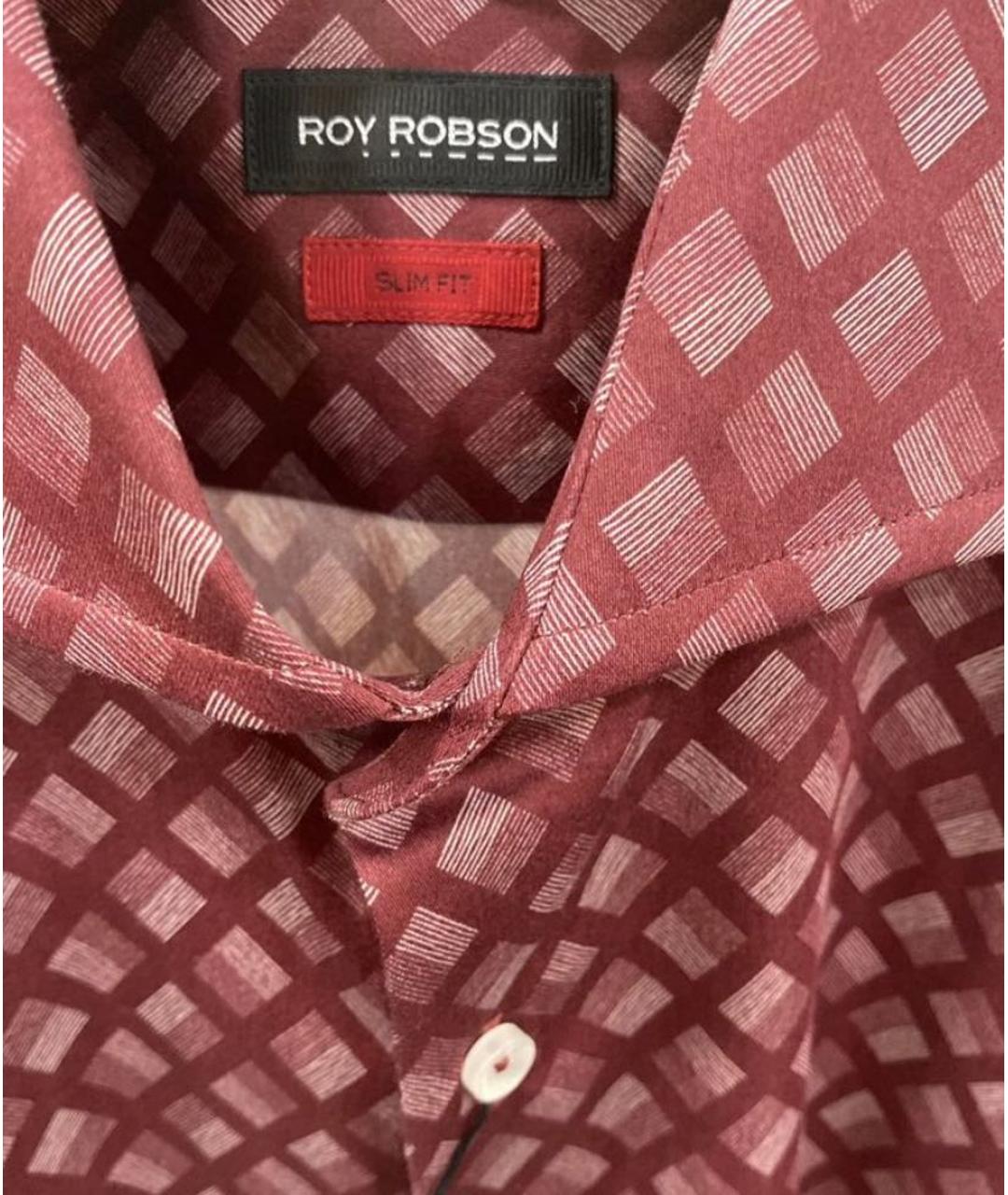 ROY ROBSON Бордовая хлопковая классическая рубашка, фото 6