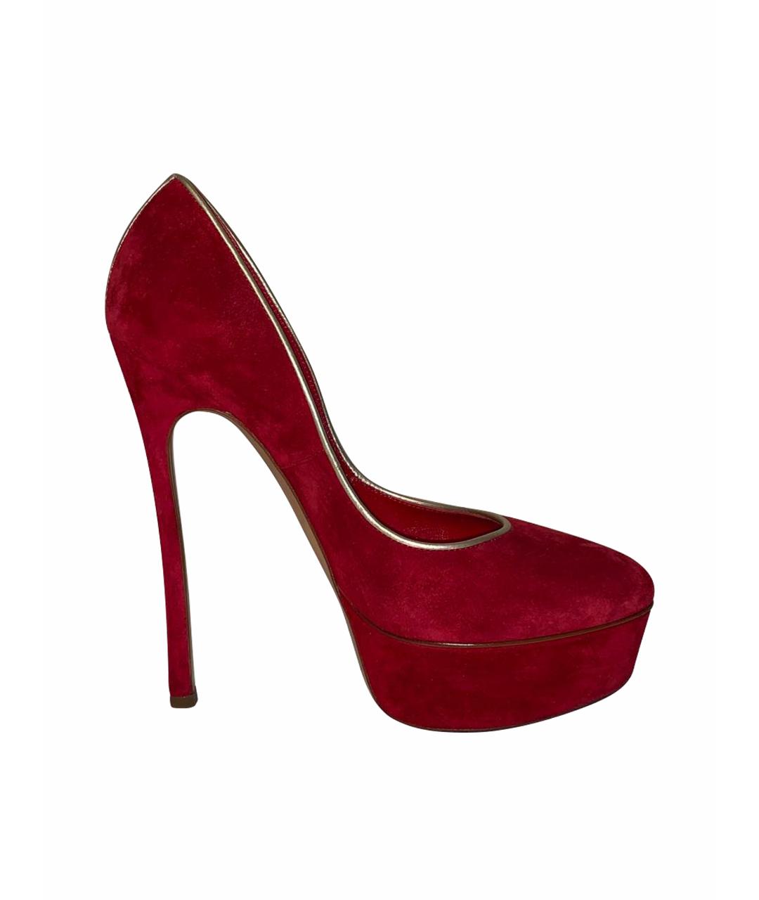 CASADEI Красные замшевые туфли, фото 1