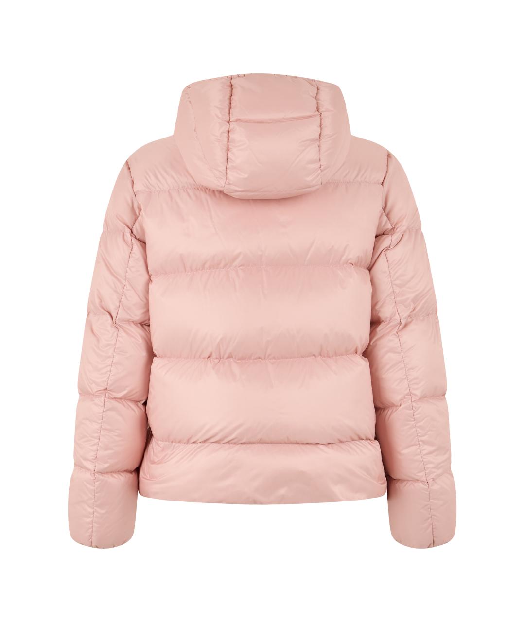 MONCLER Розовый полиамидовый пуховик, фото 2