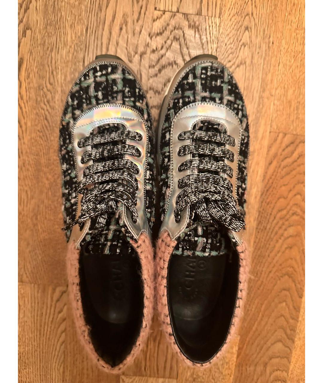 CHANEL Мульти текстильные кроссовки, фото 3