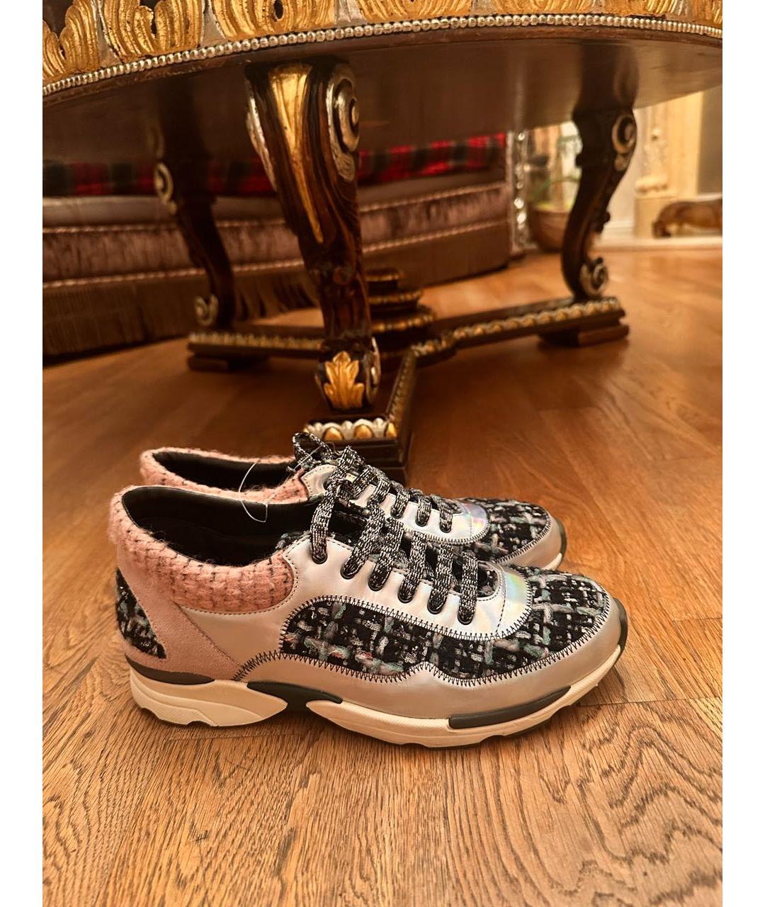 CHANEL Мульти текстильные кроссовки, фото 5
