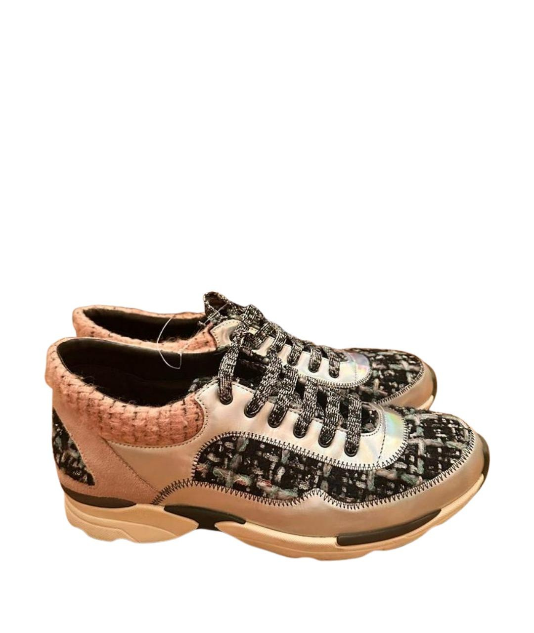 CHANEL Мульти текстильные кроссовки, фото 1
