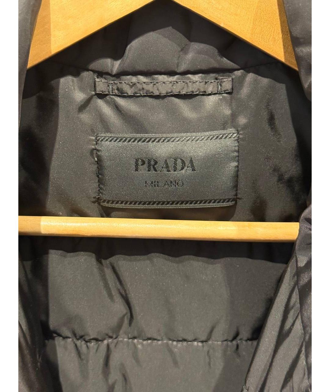PRADA Черная нейлоновая куртка, фото 4