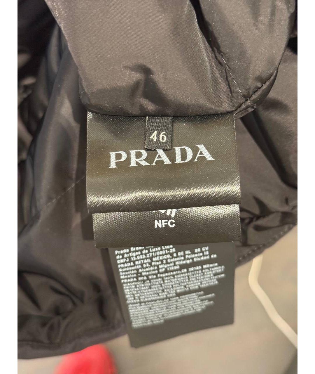 PRADA Черная нейлоновая куртка, фото 3