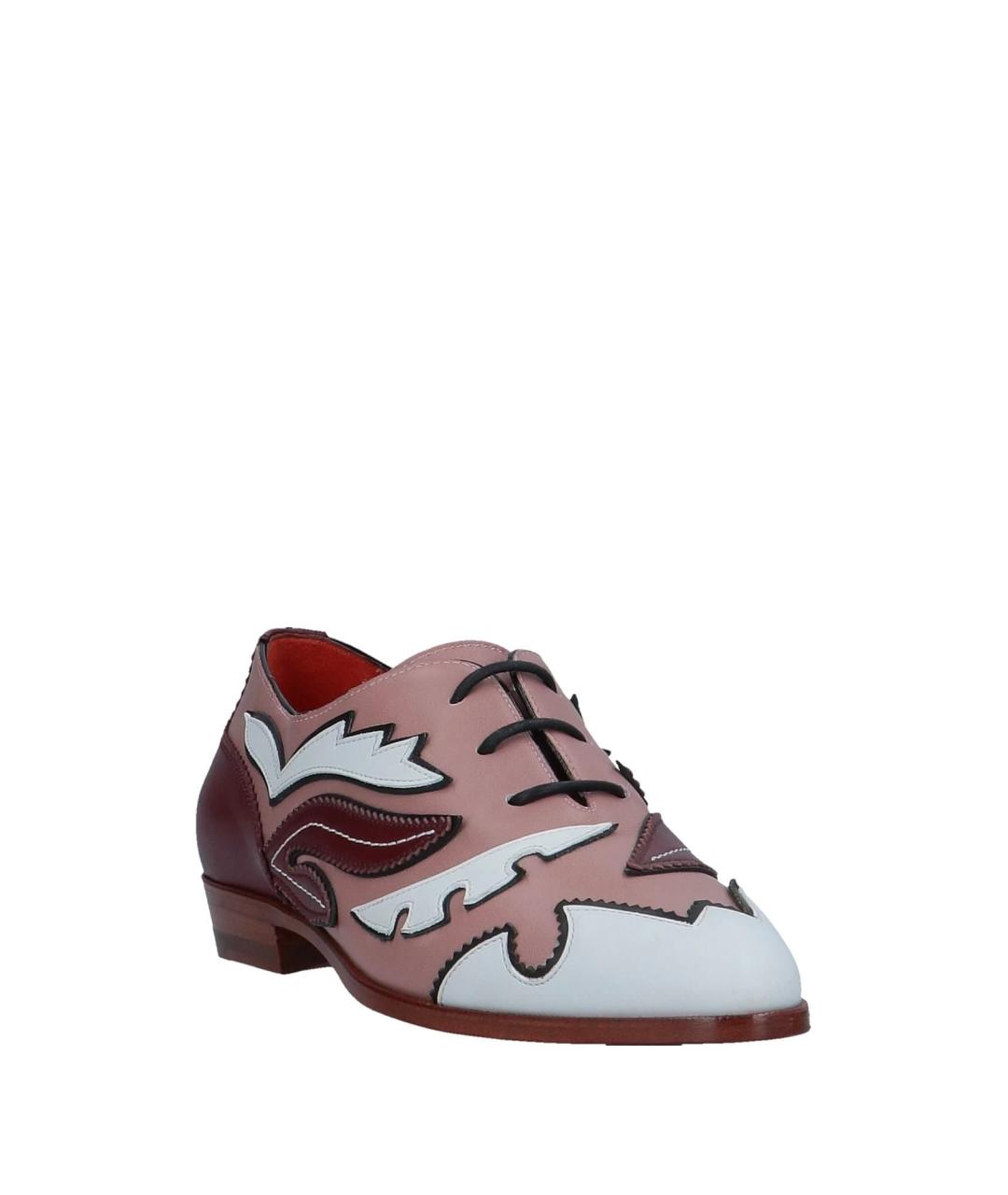 SANTONI Бордовые кожаные брогги и оксфорды, фото 2