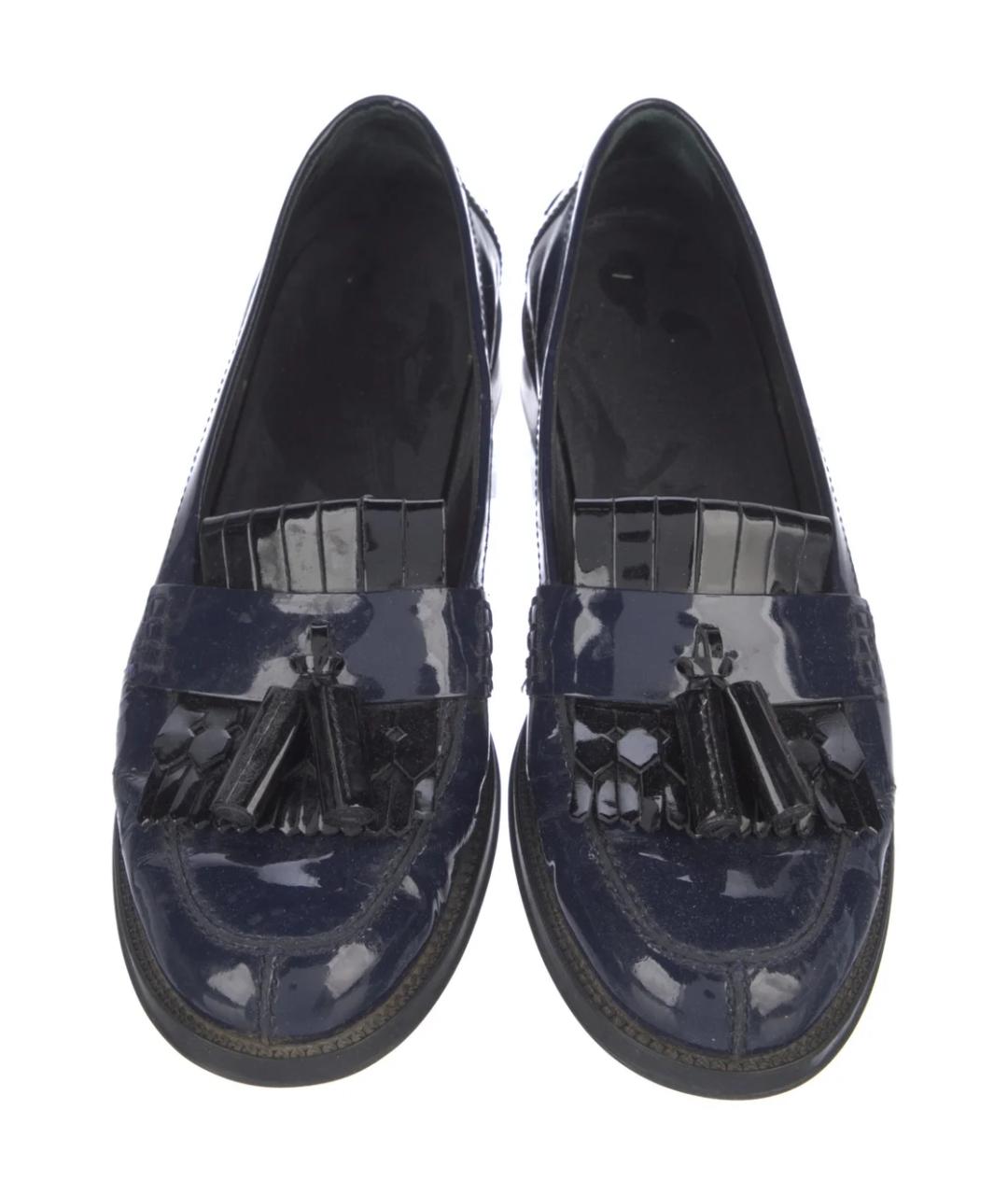 TOD'S Синие брогги и оксфорды из лакированной кожи, фото 3