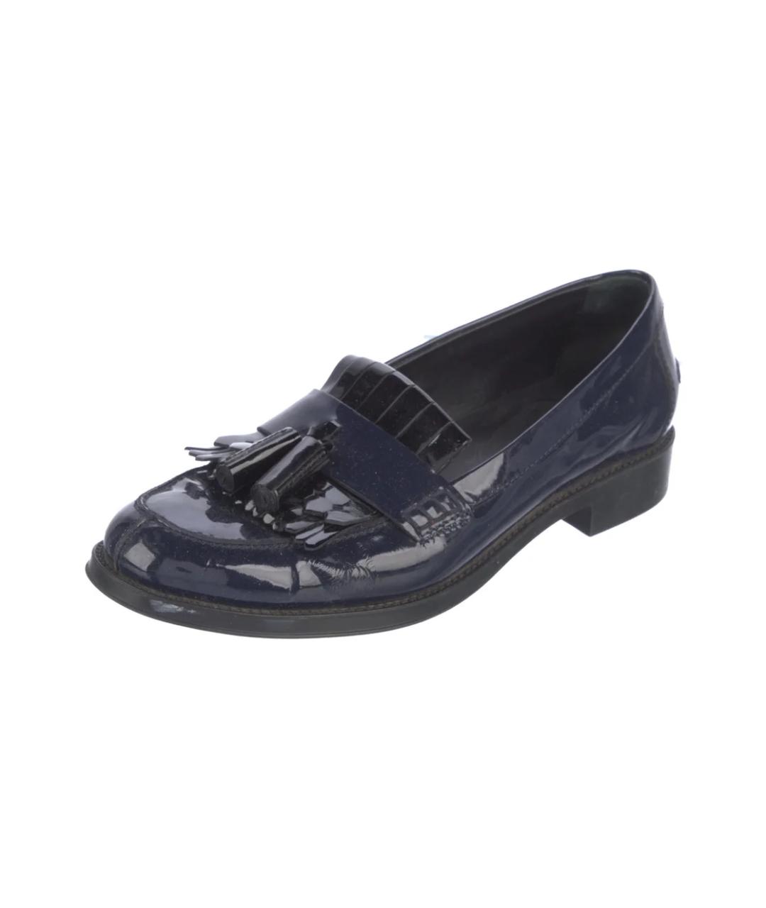 TOD'S Синие брогги и оксфорды из лакированной кожи, фото 2