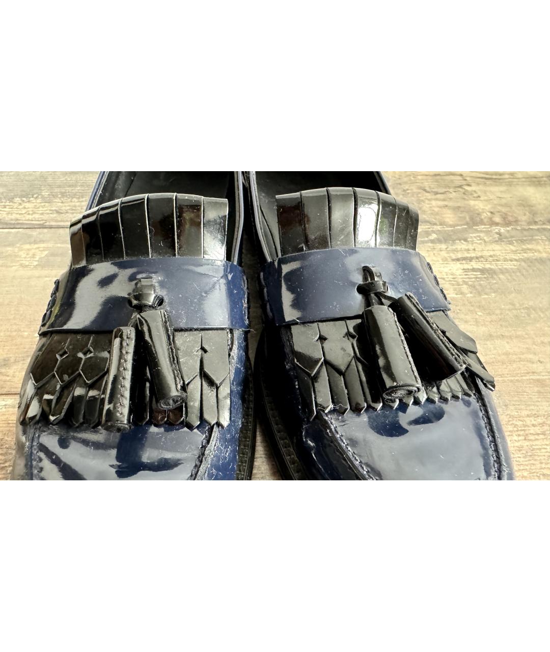 TOD'S Синие брогги и оксфорды из лакированной кожи, фото 6