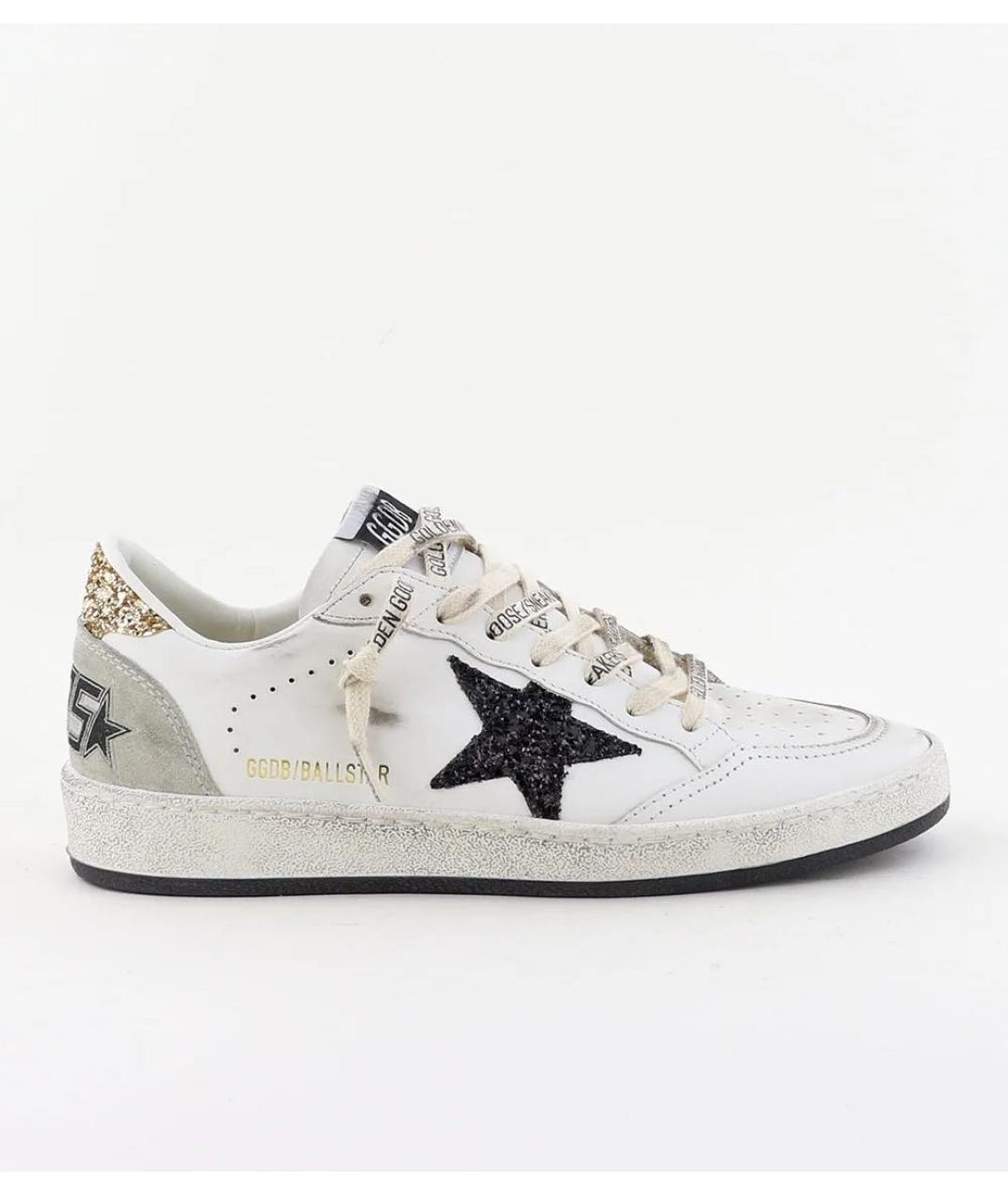 GOLDEN GOOSE Белые кожаные кроссовки, фото 6