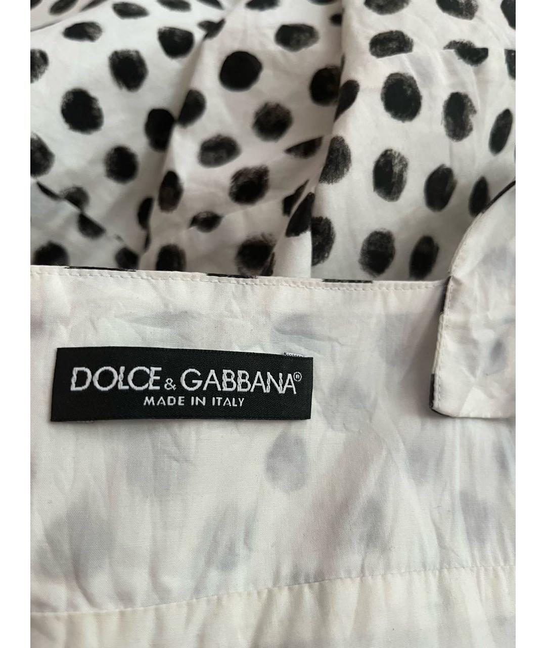 DOLCE&GABBANA Белый хлопковый сарафан, фото 4