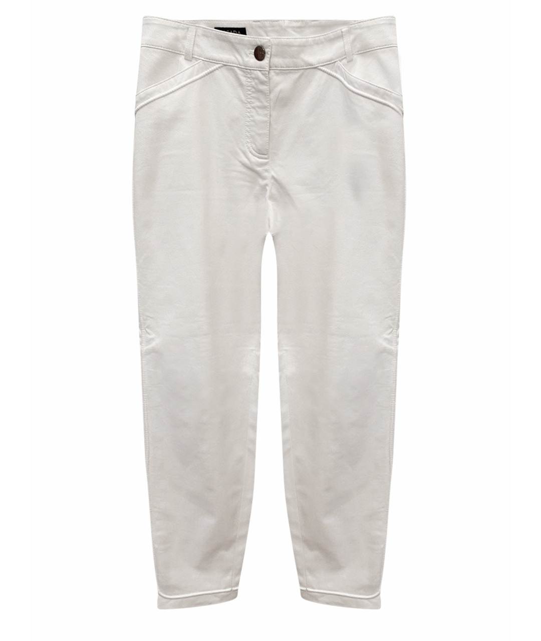 ESCADA Белые хлопковые брюки узкие, фото 1