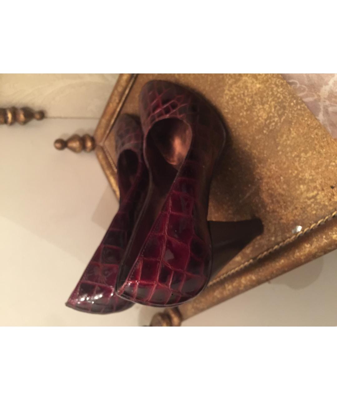 BALDININI Бордовые туфли из лакированной кожи, фото 6