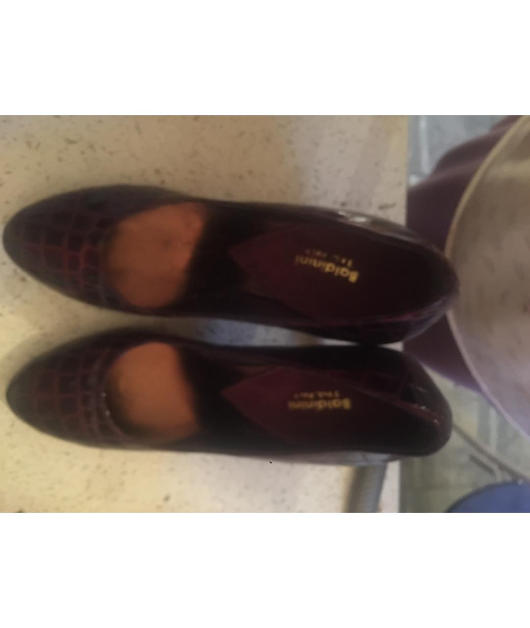 BALDININI Бордовые туфли из лакированной кожи, фото 3