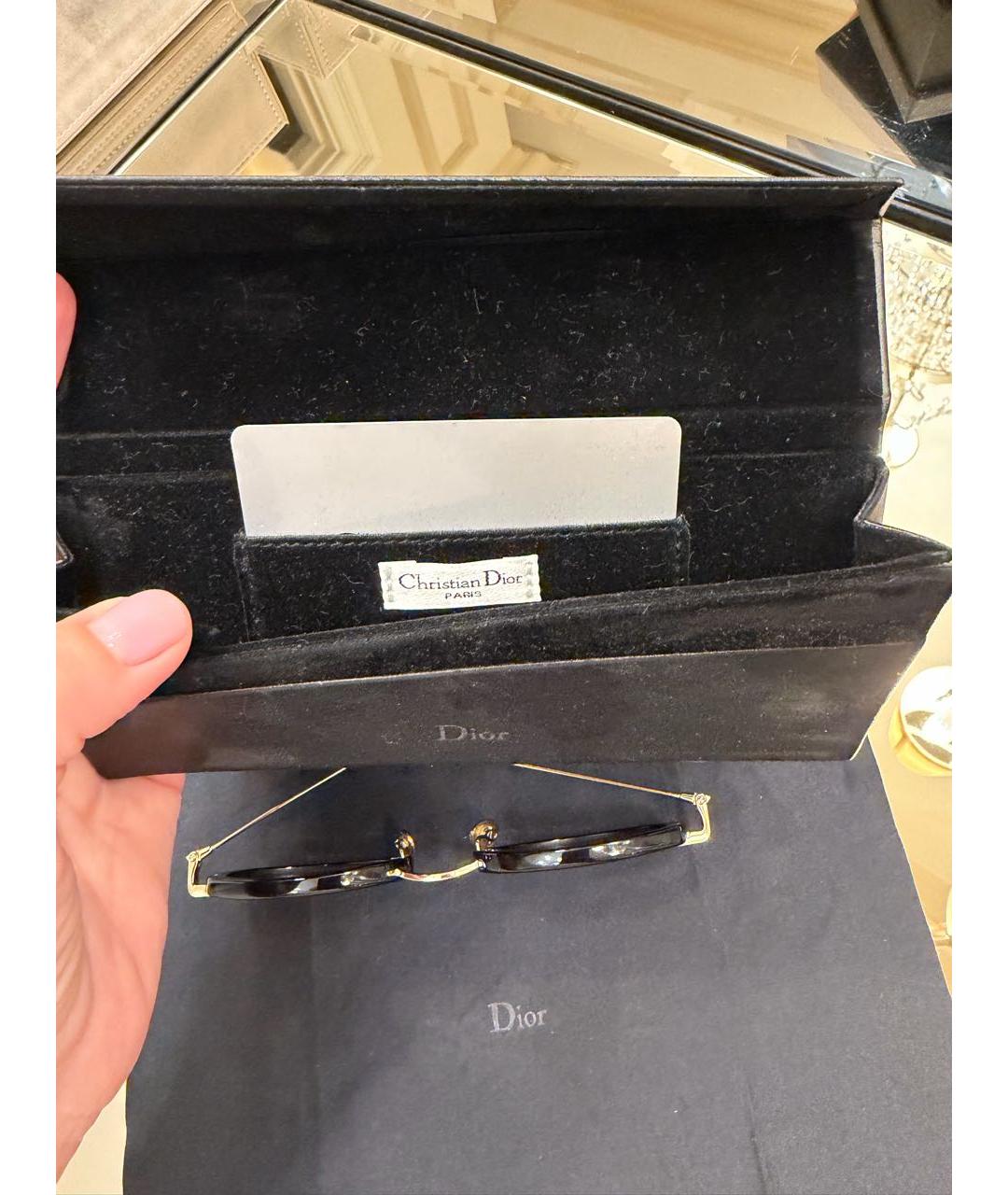 CHRISTIAN DIOR Черные пластиковые солнцезащитные очки, фото 6