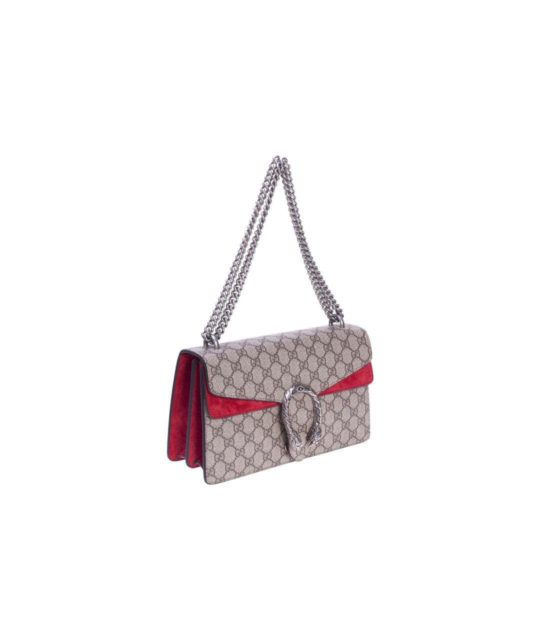GUCCI Бежевая сумка через плечо из канвы, фото 4
