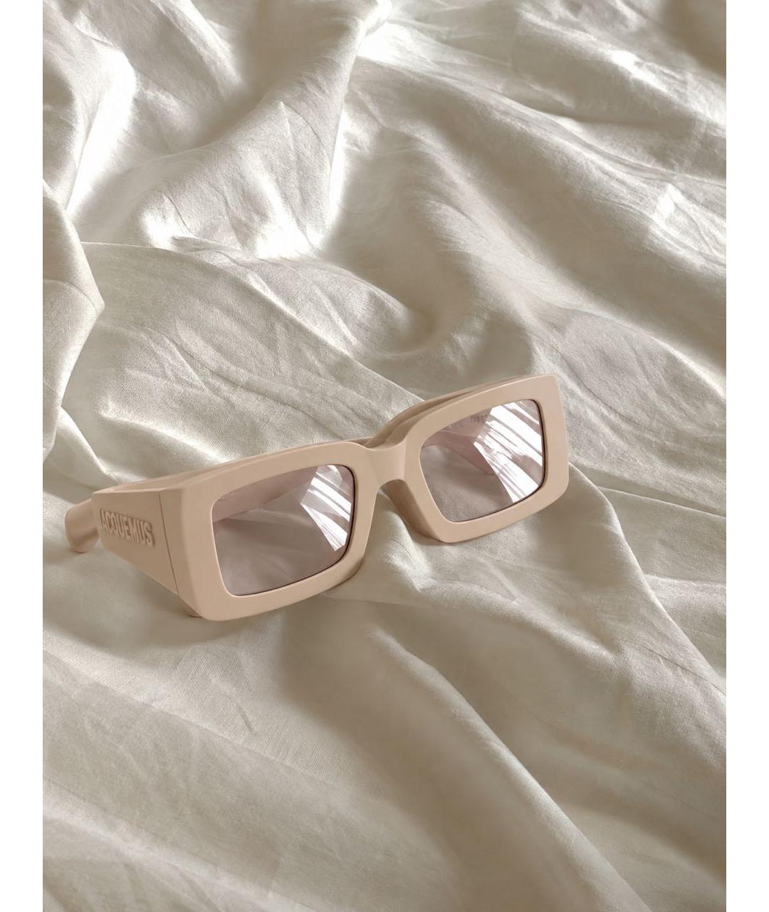 JACQUEMUS Бежевые солнцезащитные очки, фото 2