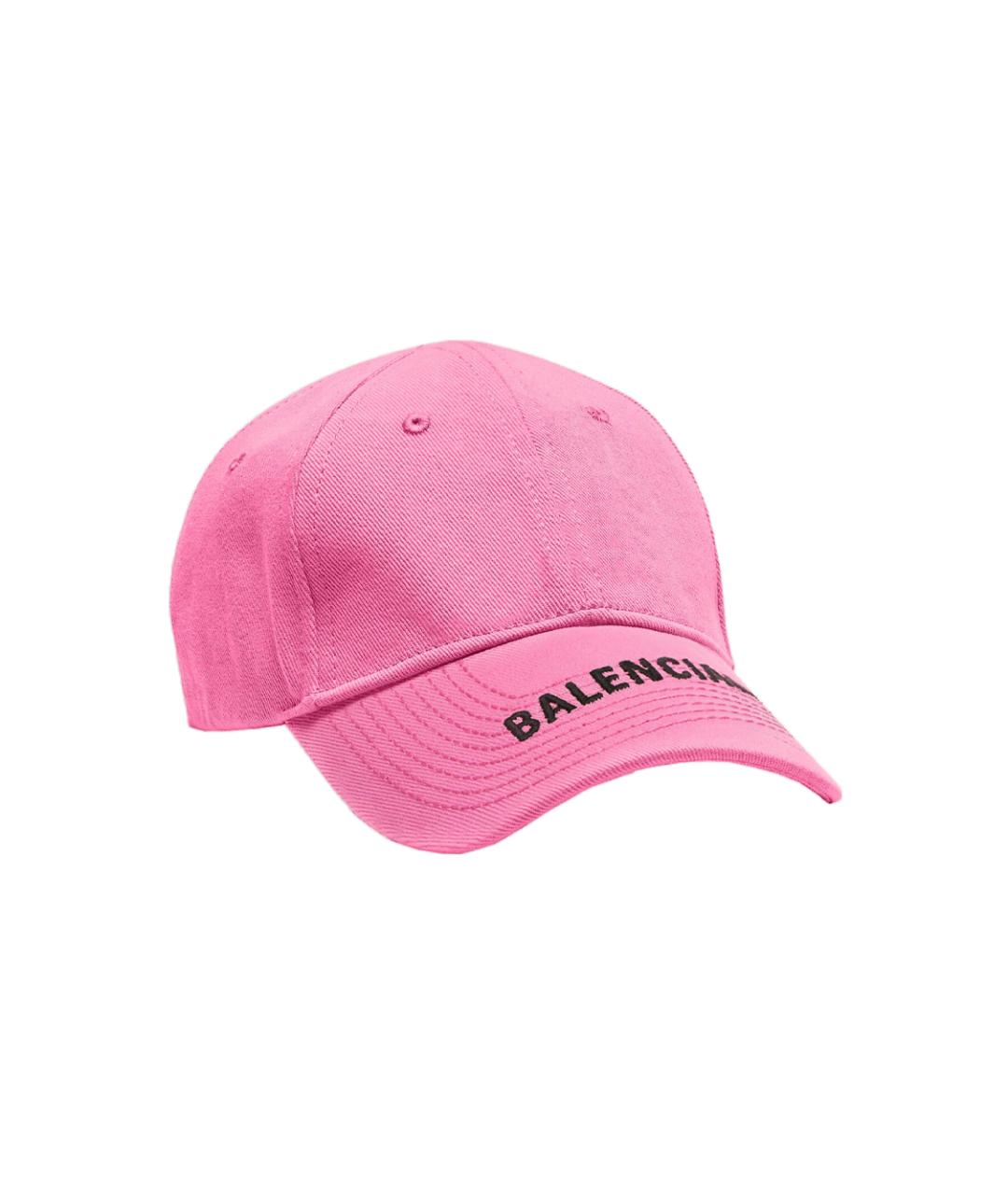 BALENCIAGA Розовая хлопковая кепка, фото 1