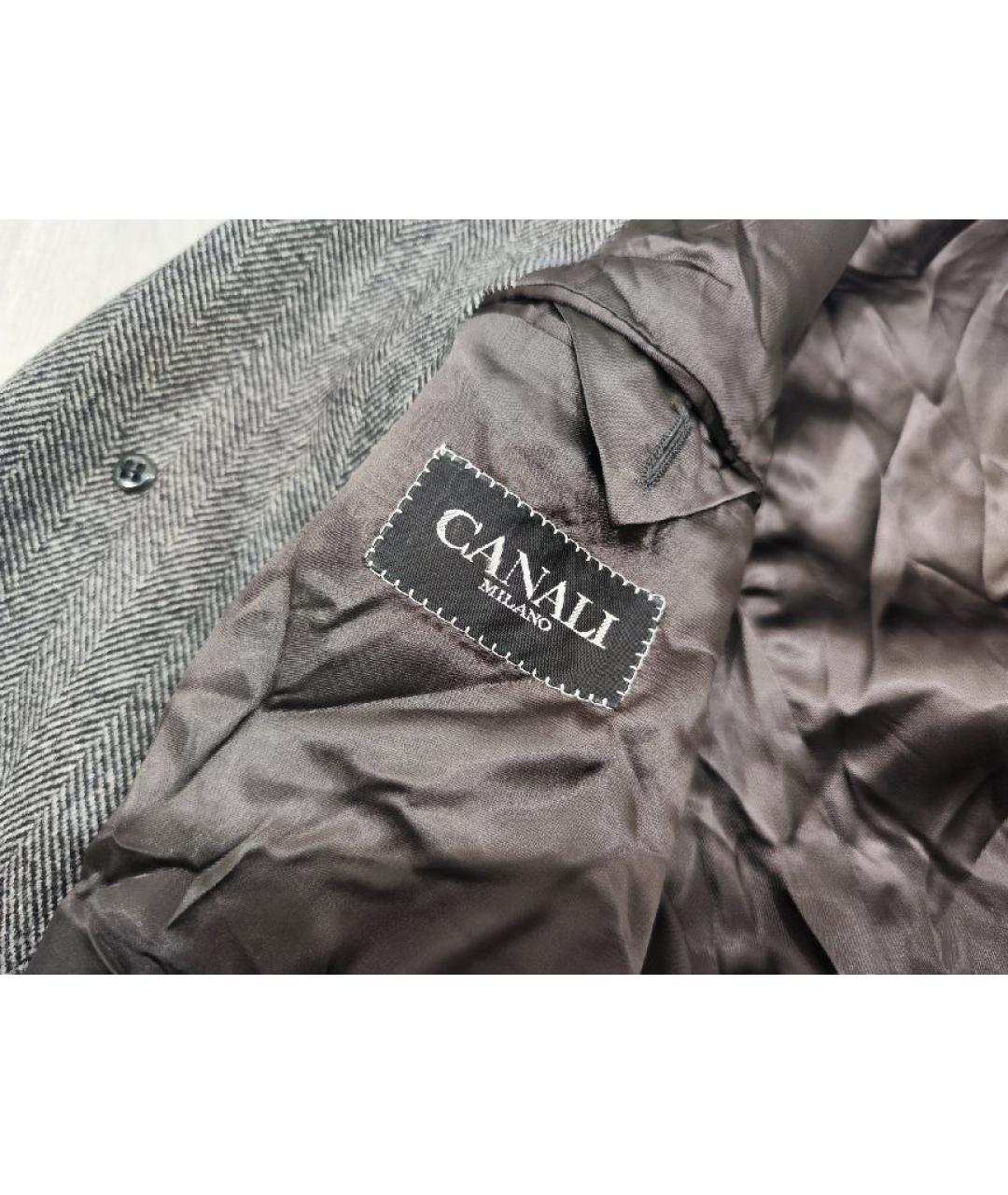 CANALI Серое шерстяное пальто, фото 3