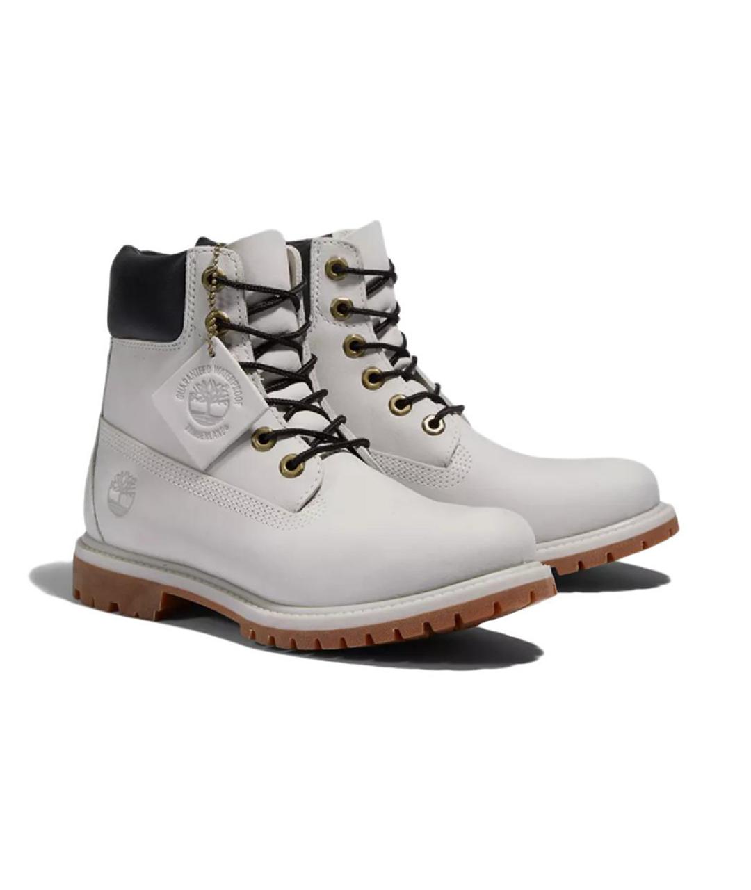 TIMBERLAND Белые нубуковые ботинки, фото 3