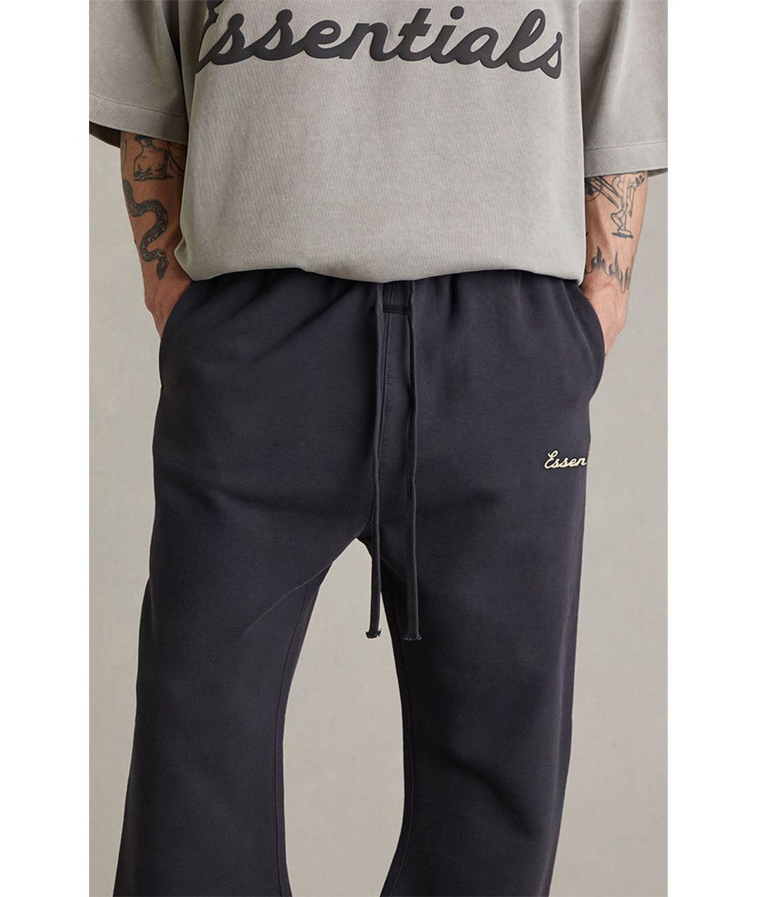 FEAR OF GOD ESSENTIALS Черные хлопковые повседневные брюки, фото 4