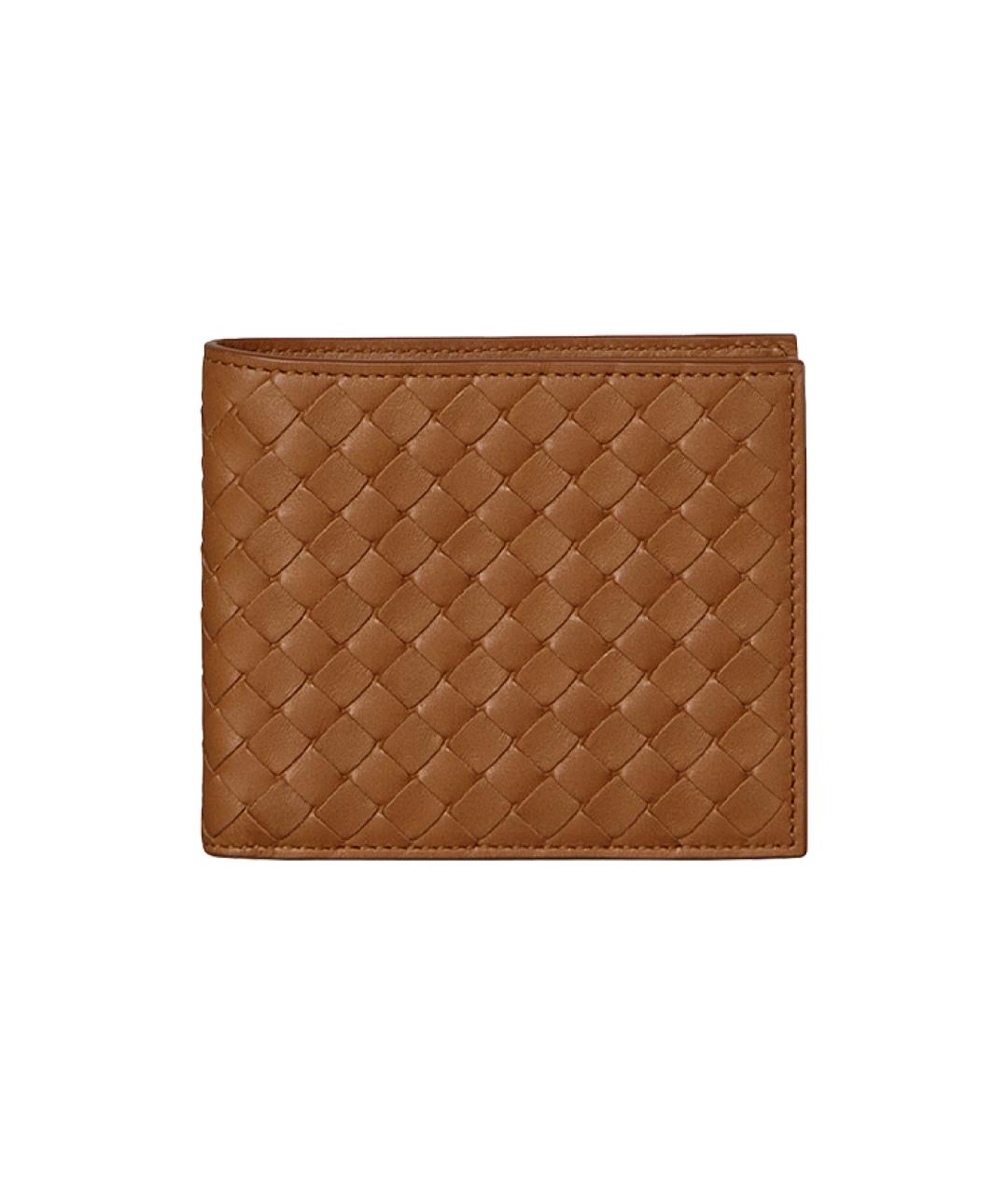 BOTTEGA VENETA Коричневый кожаный кошелек, фото 6