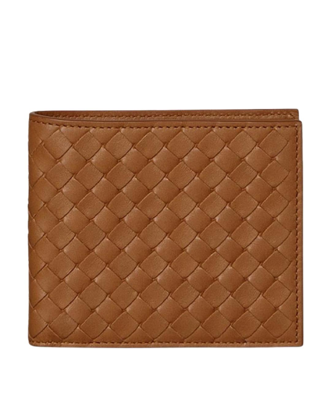 BOTTEGA VENETA Коричневый кожаный кошелек, фото 1