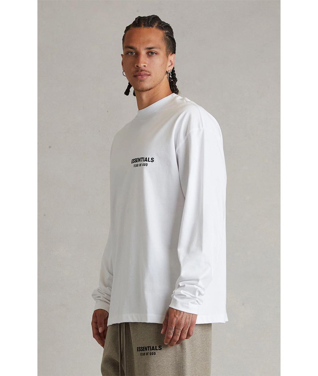 FEAR OF GOD ESSENTIALS Белая хлопковая футболка, фото 4