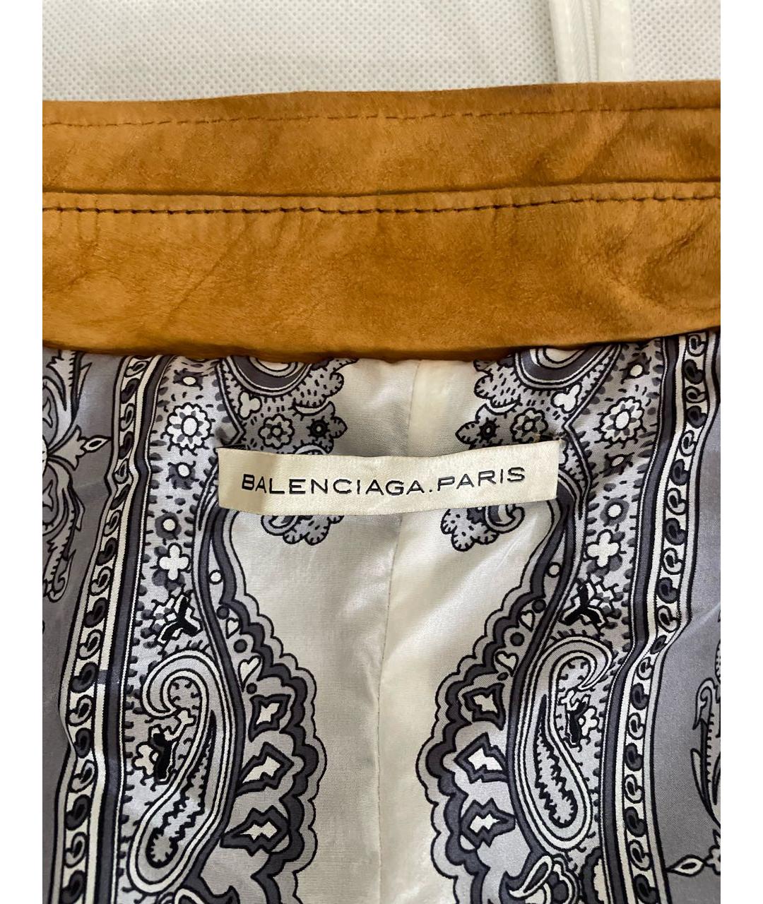 BALENCIAGA Горчичная замшевая куртка, фото 6