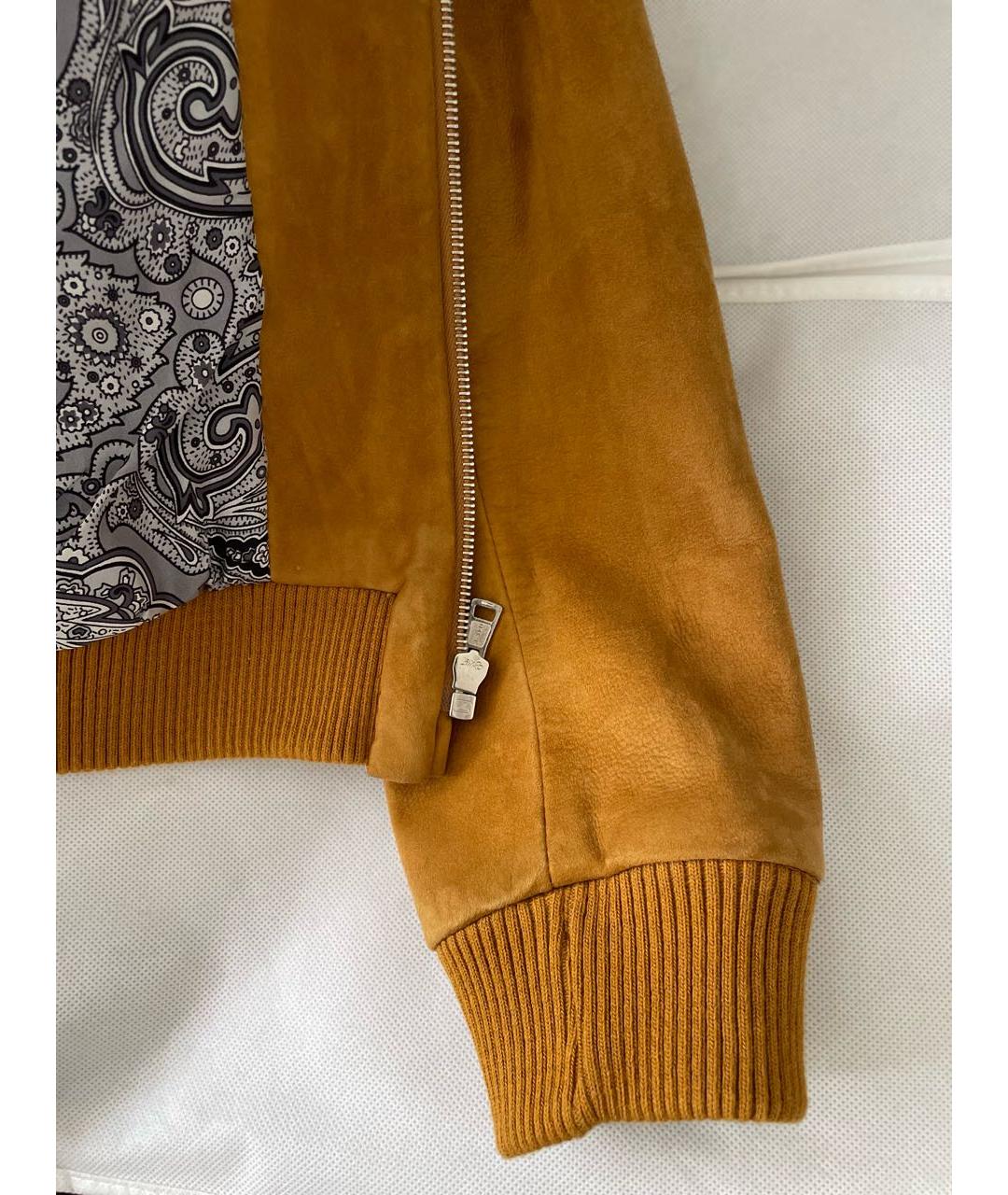BALENCIAGA Горчичная замшевая куртка, фото 4