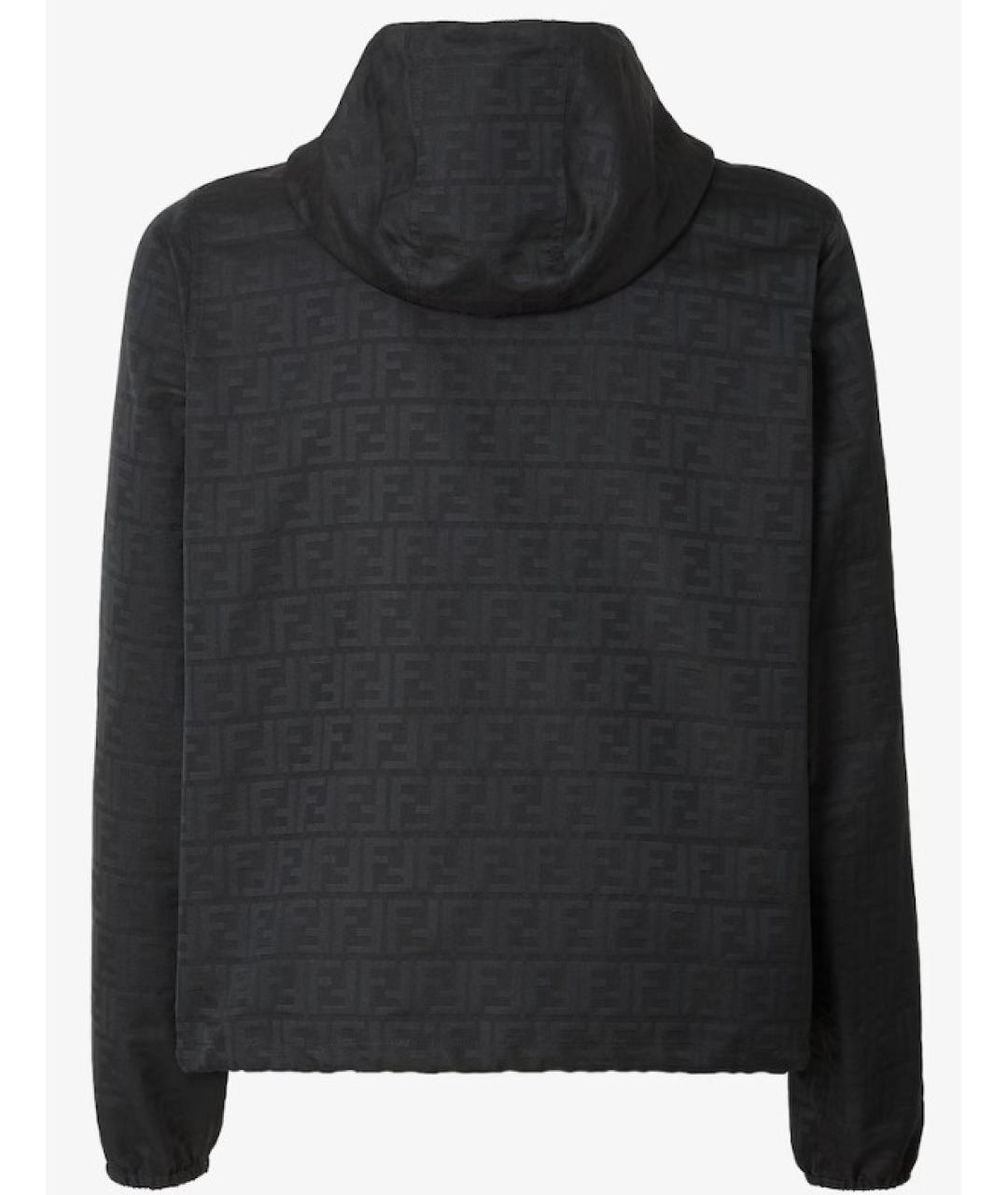 FENDI Черная полиэстеровая куртка, фото 3