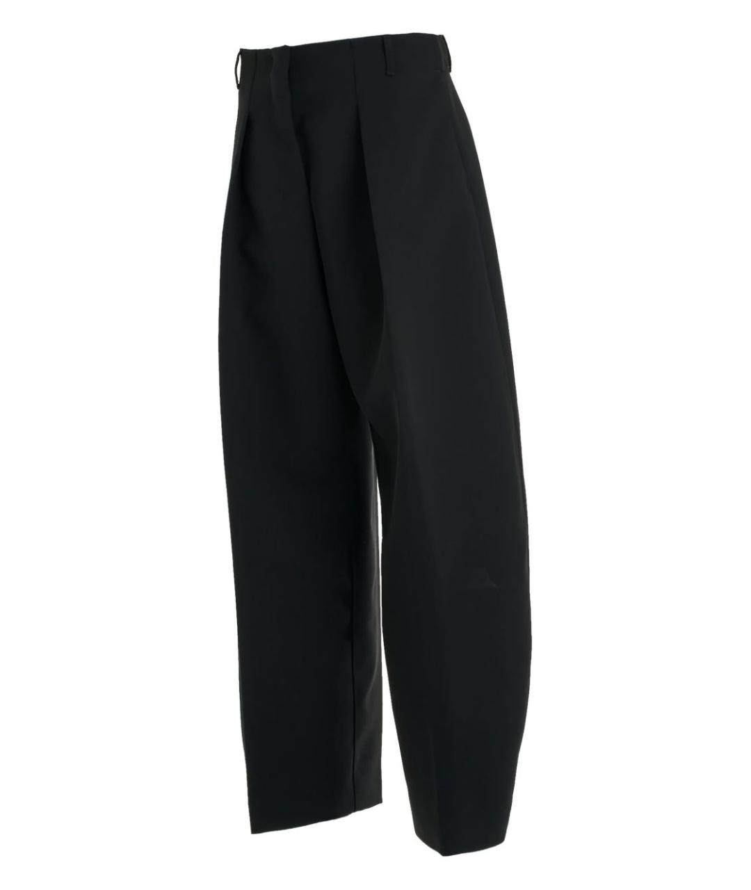 JACQUEMUS Черные полиэстеровые прямые брюки, фото 2