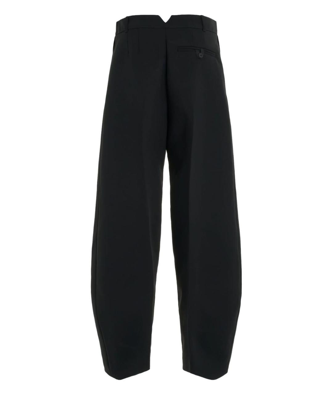 JACQUEMUS Черные полиэстеровые прямые брюки, фото 4
